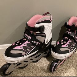 Inline Pink Skate and The Size Is adujstable! (never been used outside)  Thumbnail
