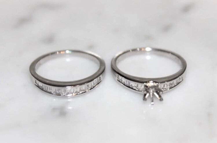 Platinum 2 Piece Diamond Wedding Set