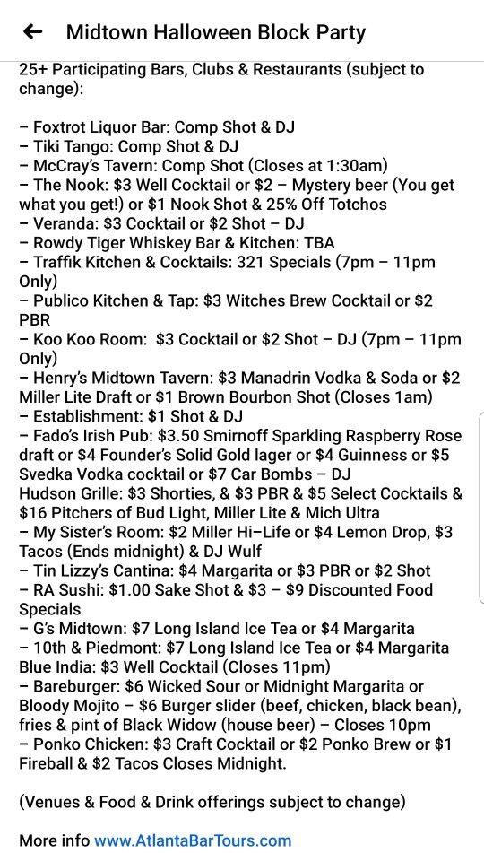 2 tickets to Midtown Halloween Block Party