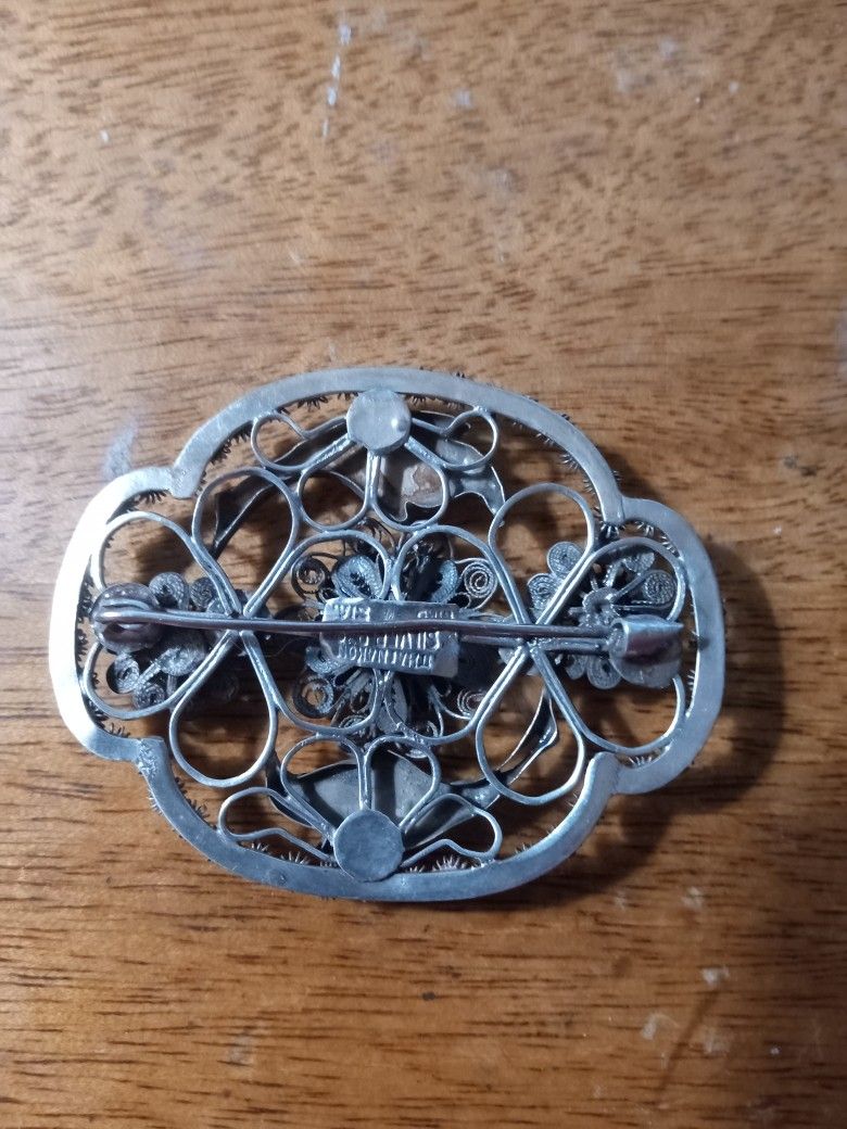 Vintage Sterling Silver Brooch