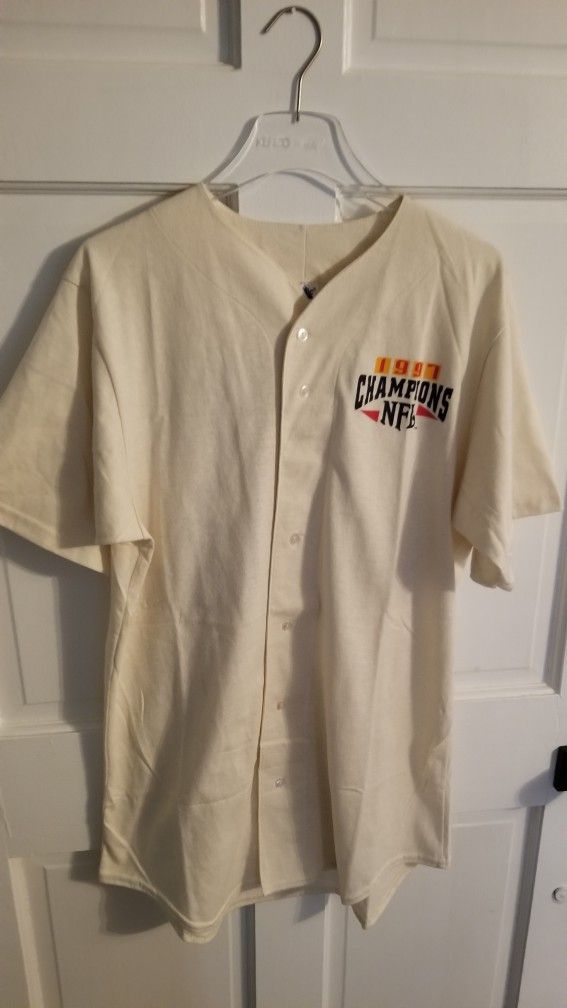 Vintage Majestic Denver Broncos Baseball Shirt Jersey Champions
