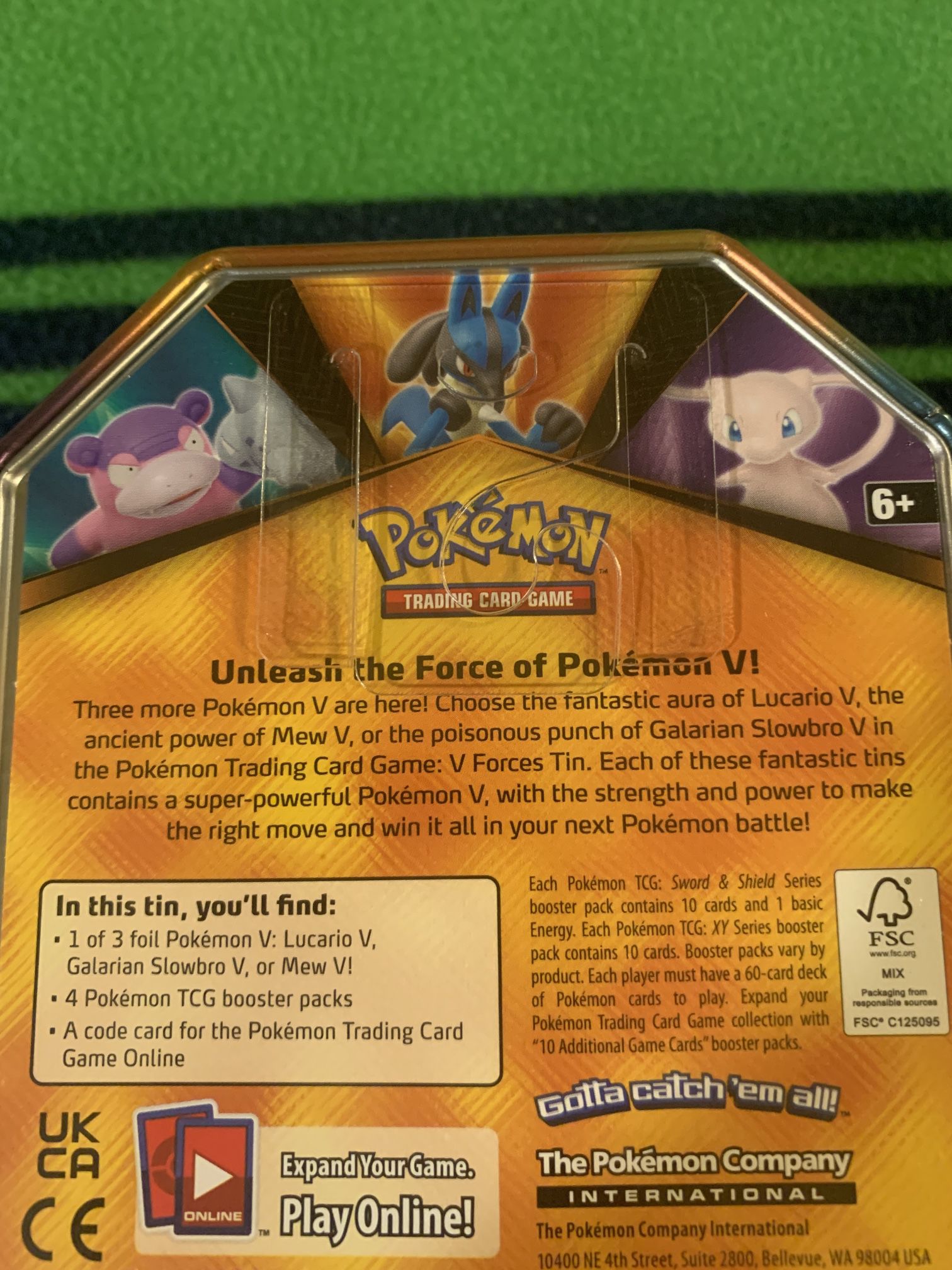 Pokémon V Forces Lucario Tin