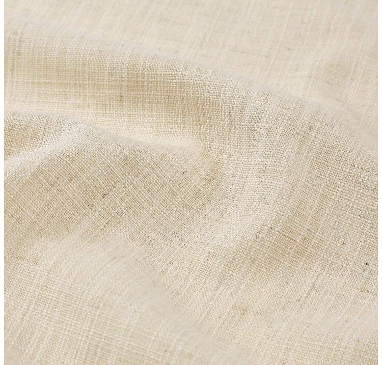 Sand beige faux linen drapes