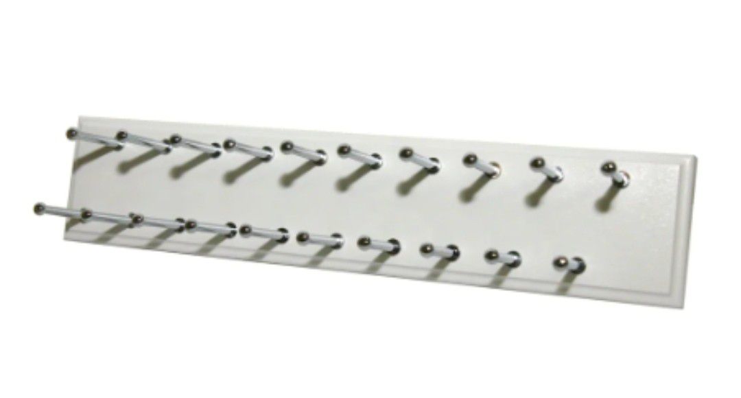Closet Evolution 20-Hook Sliding Tie Rack in White

Model # 680138-WH|Store SKU # 1001515842

