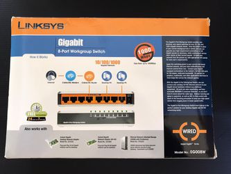 Linksys Gigabit 8-Port Workgroup Switch  Thumbnail