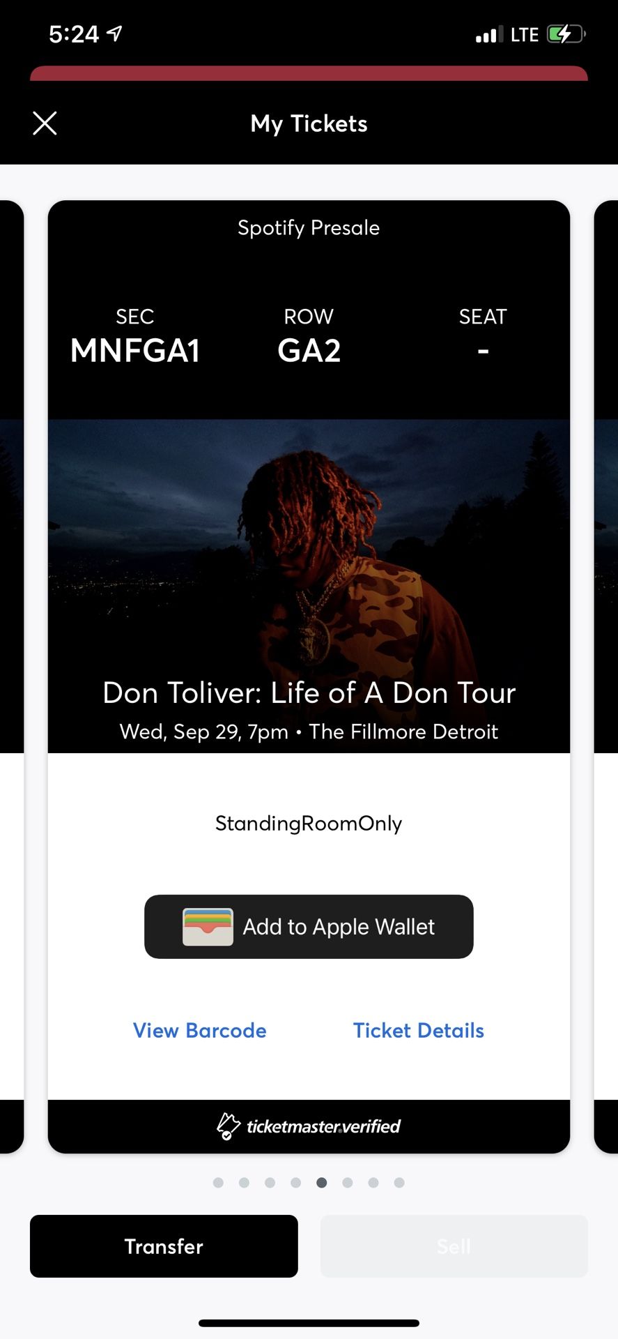 Don Toliver Concert Ticket In Detroit