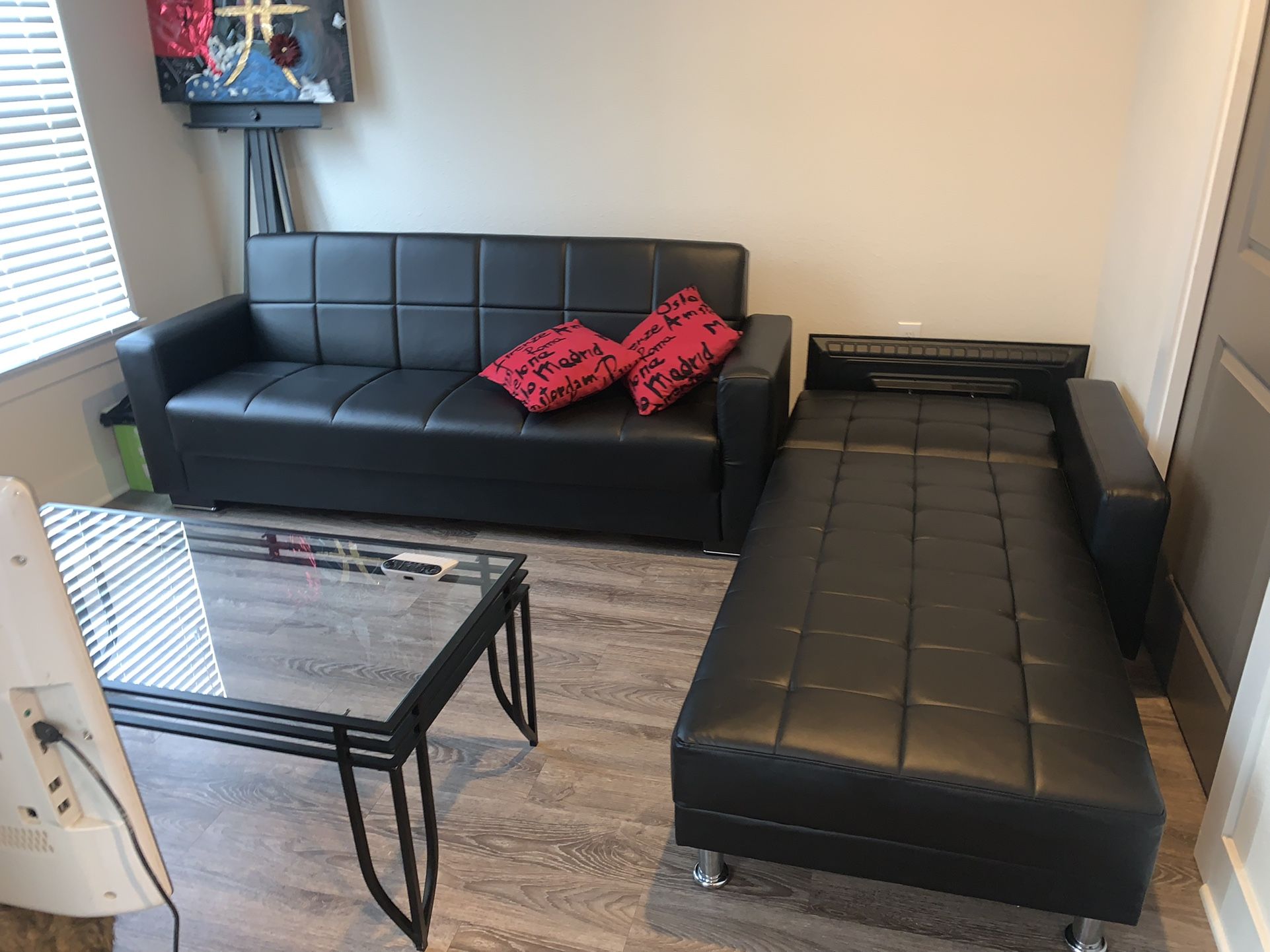 Black couches