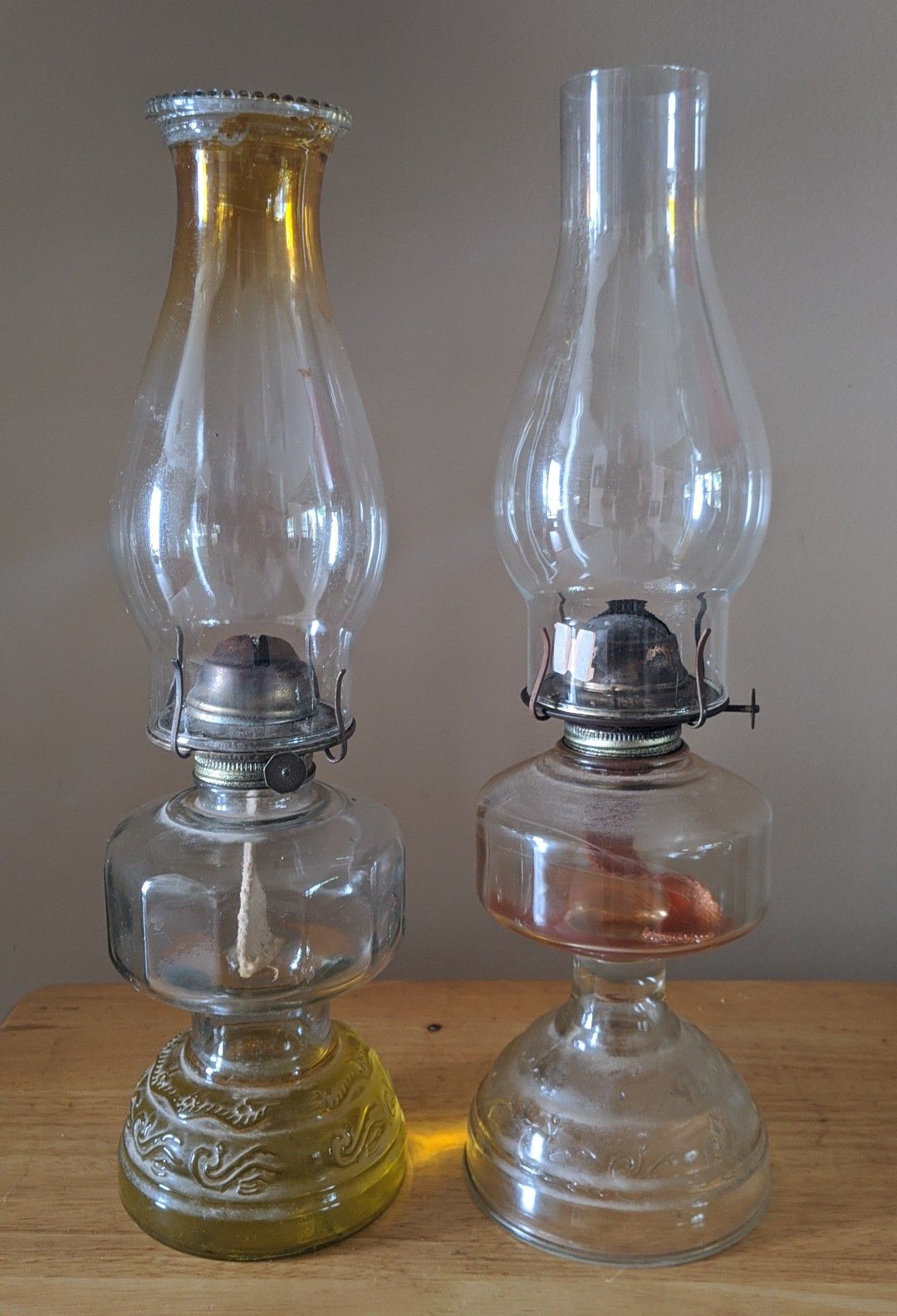 Vintage Hurricane Lamps