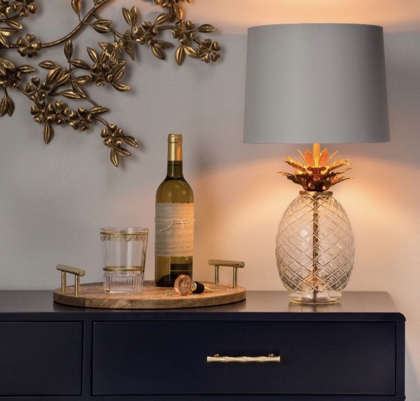Glass Pineapple Table Lamp Brass - Opalhouse™