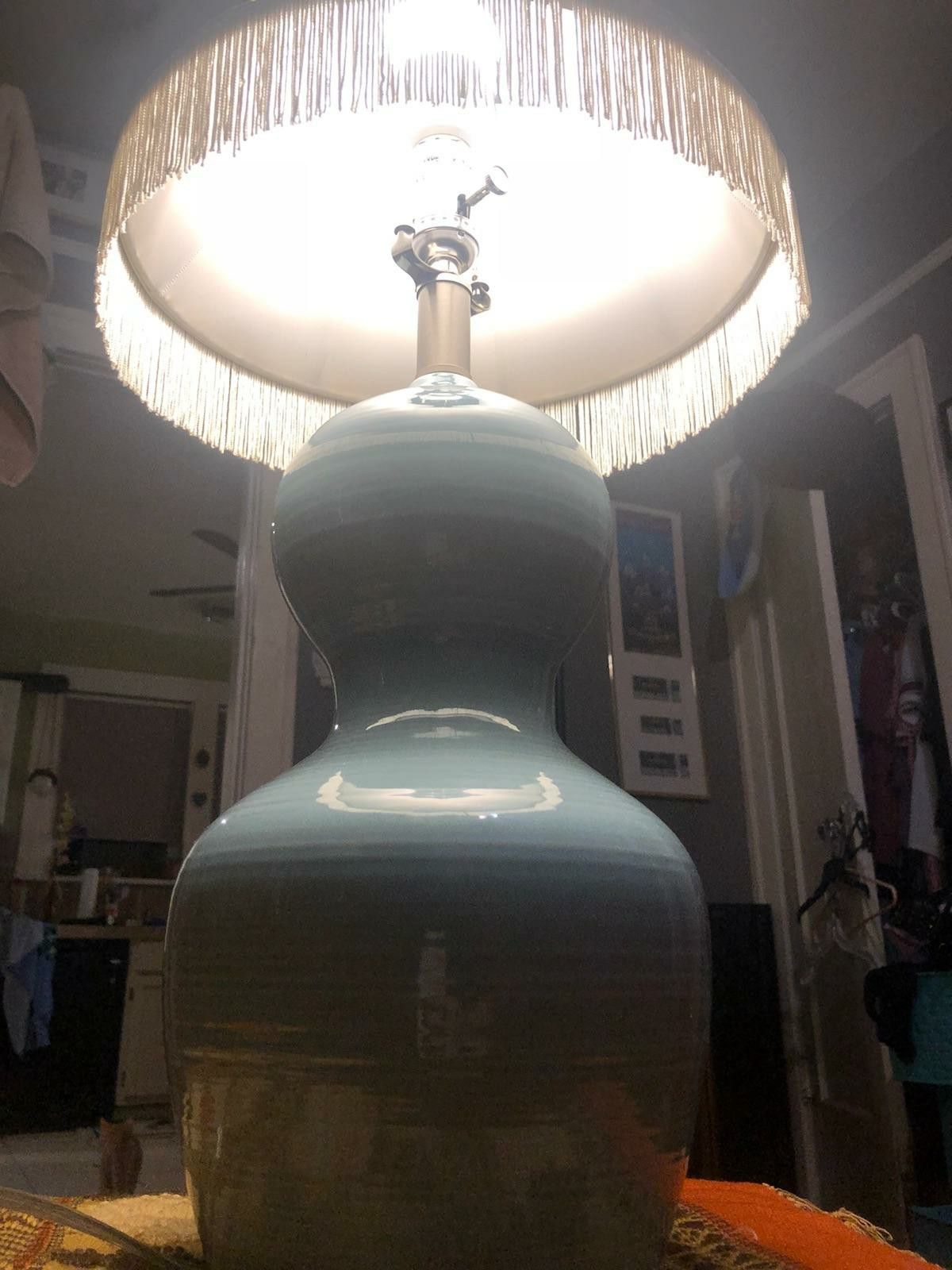Vintage baby blue lamp