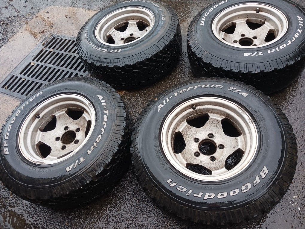 16x10 Rims Aluminiun 5x135 Or 5x5.5 Fit Ford F150 Dodge Ram Chevy Tires Not Good Only Rims