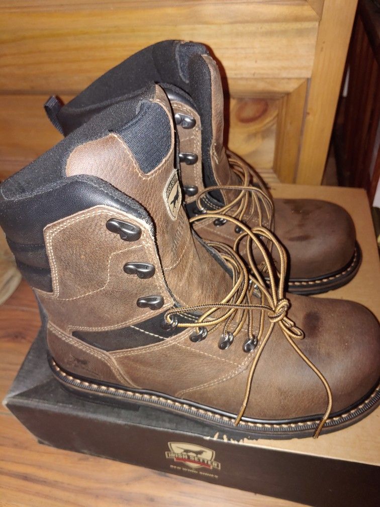 New Work Boots Steel Toe Size 11