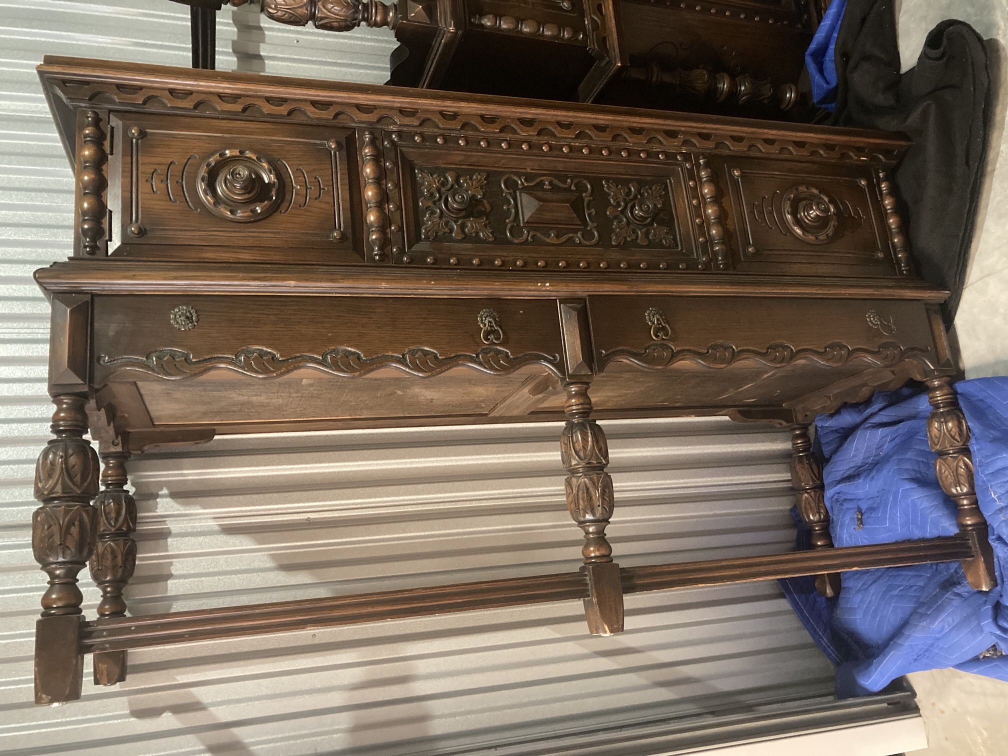 Jacobean Revival Style Buffet Sideboard - Will Deliver