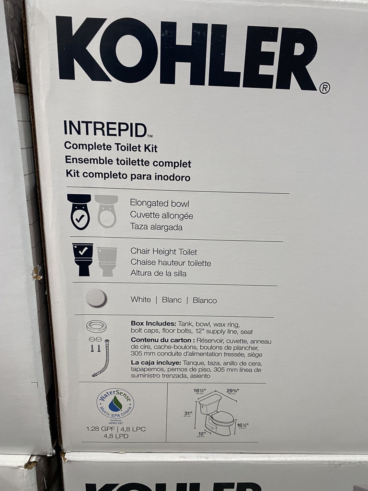 kohler intrepid two piece toilet