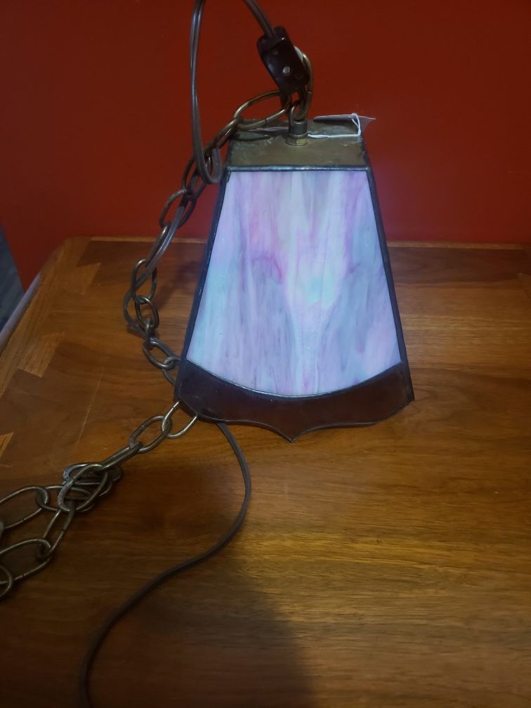 Vintage pink hanging lamp