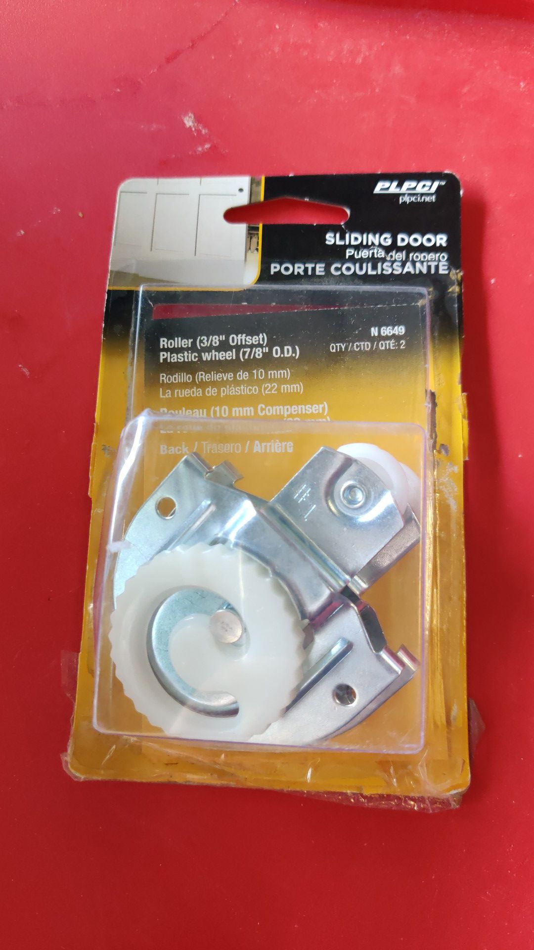 PrimeLine Sliding Door Roller (3/8" offset) (7/8" OD wheel)