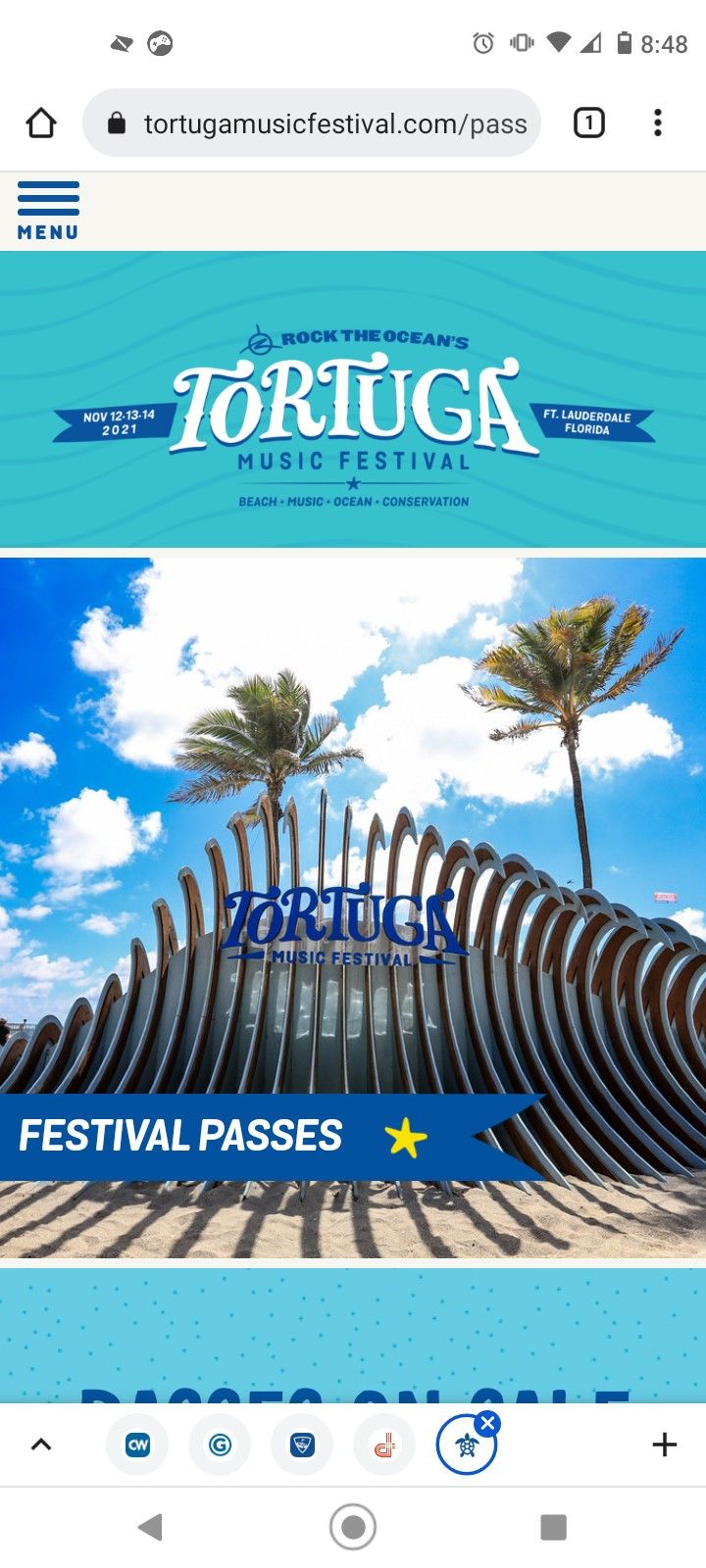 Tortuga Fest 2 Wristbands For Sunday