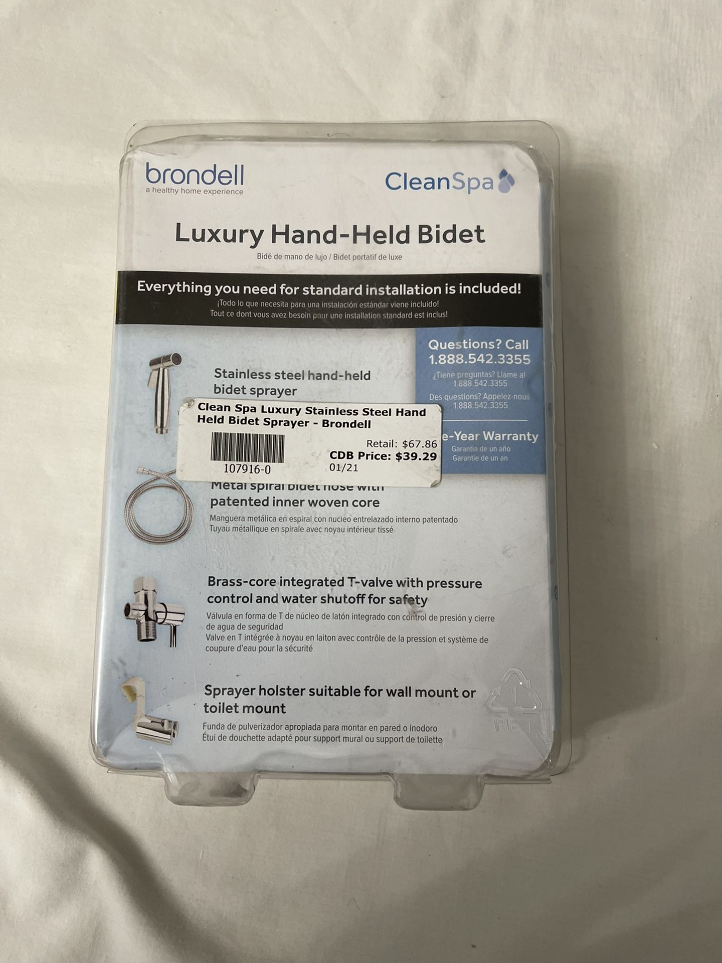 Luxury Handheld Bidet Stainless Steel Sprayer