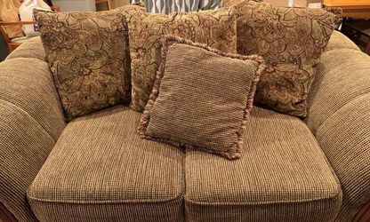 Couch And Loveseat Set With Pillows - Will Deliver Thumbnail
