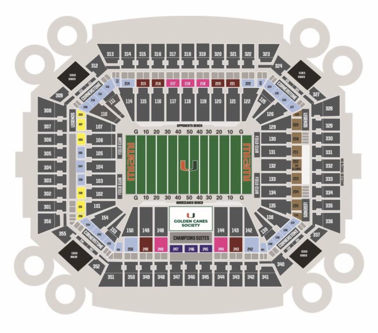 Two Club Level Tickets UM vs. Virginia 9/30 Section 208