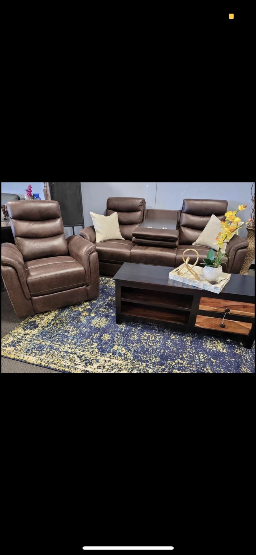 In stock now!! Brand new color - sofa/loveseat/recliner- buy as set or only the pieces you need -