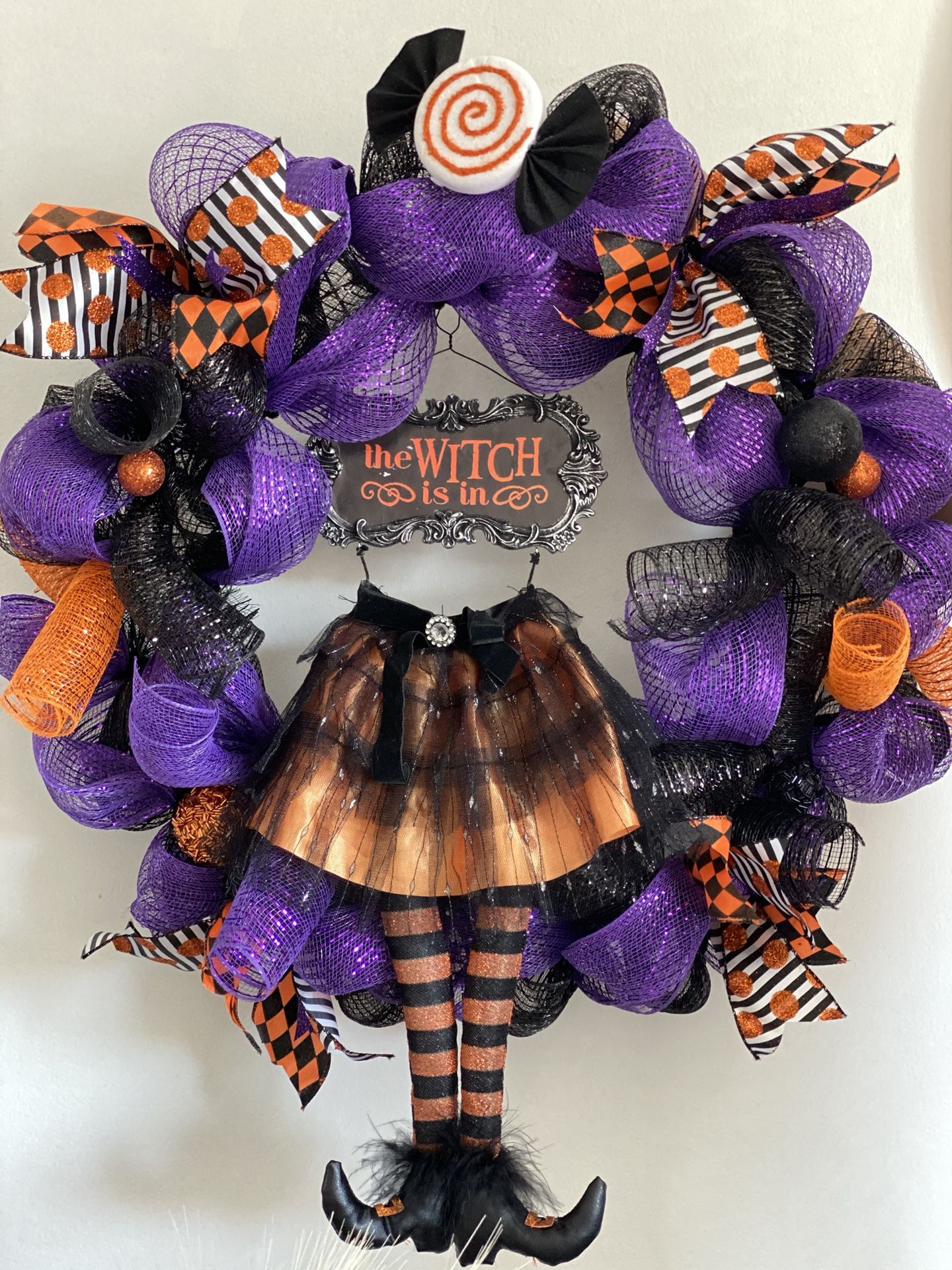 New Halloween deco mesh wreath