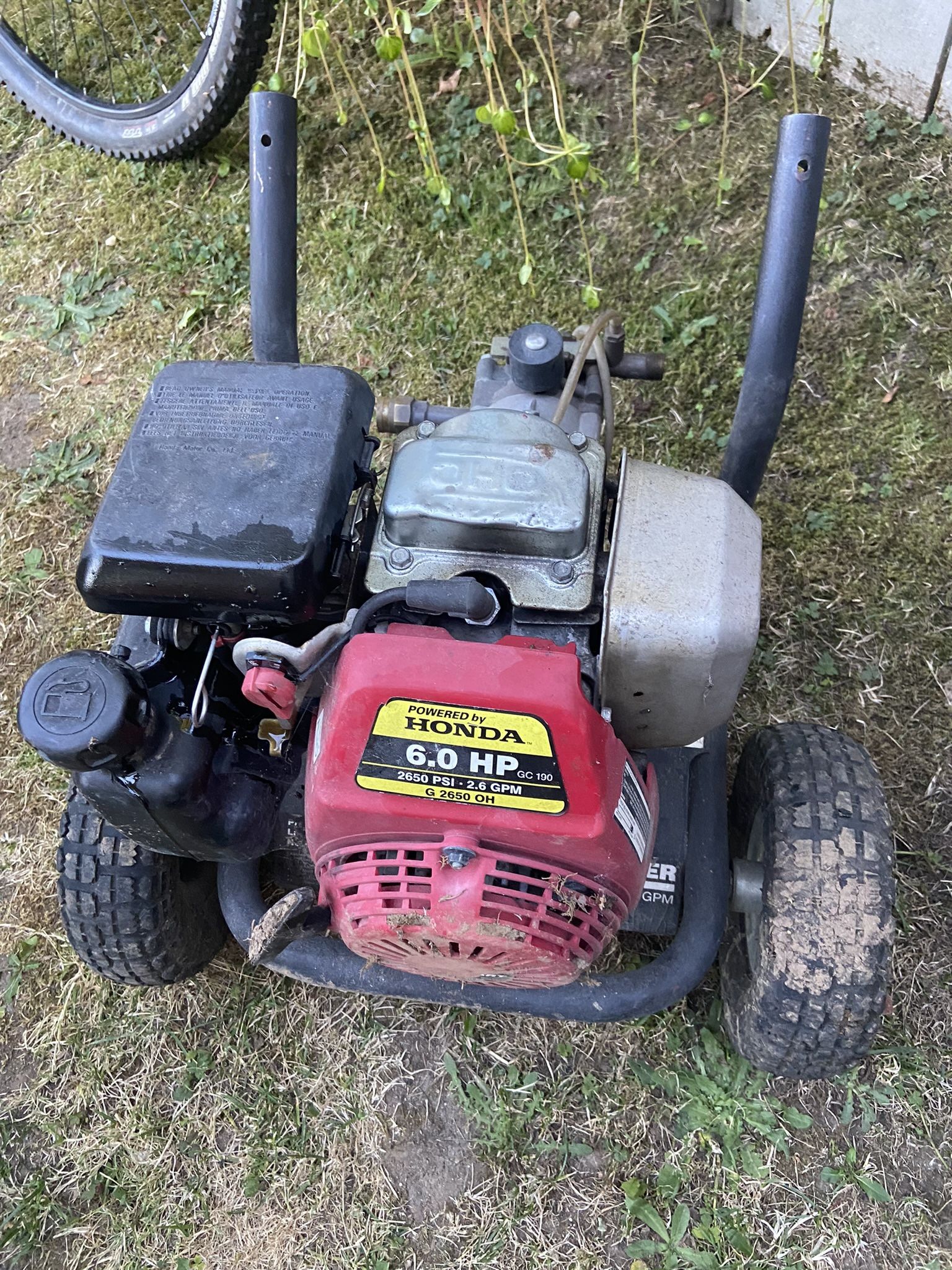 Honda Pressure Washer 6.0hp 2650psi 2.6gpm As Is Does Not Start for