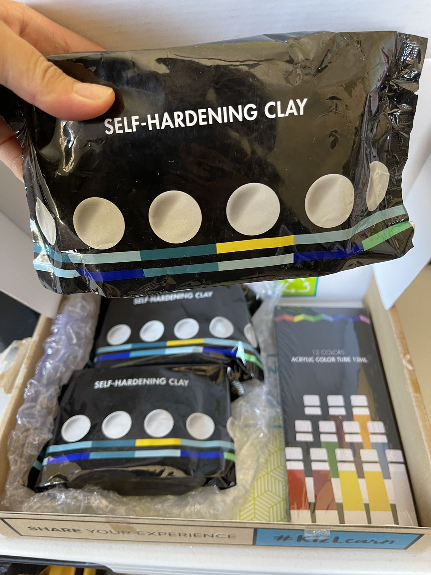 brand new molding clay (2) and acrylic paint