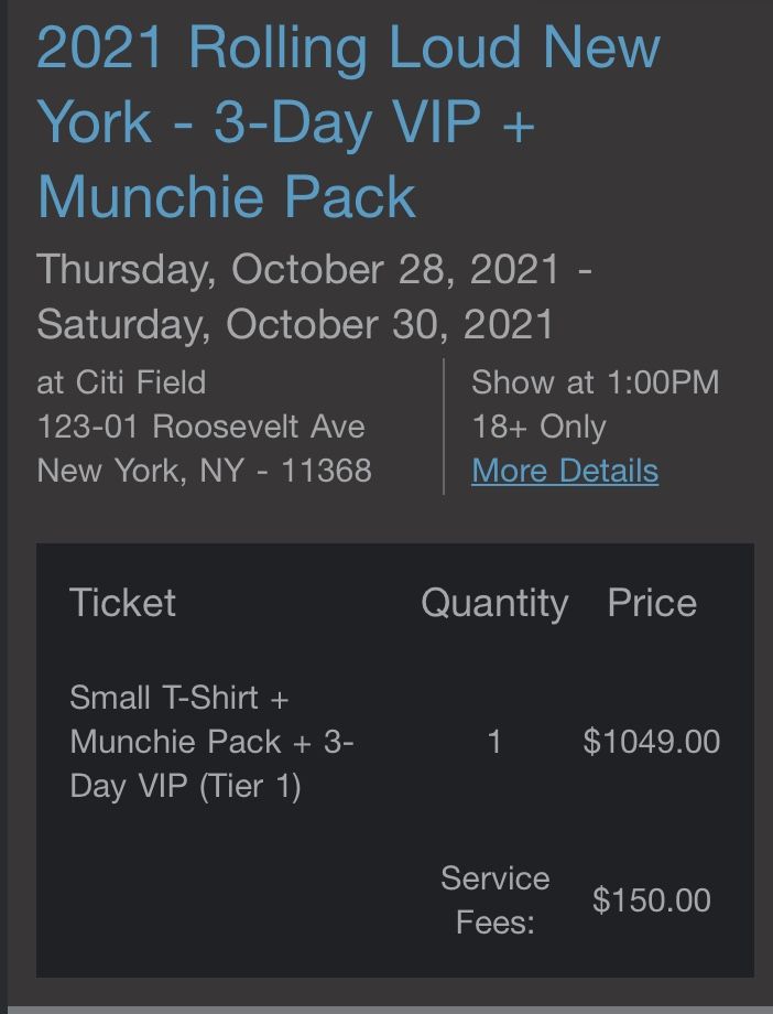 Rolling Loud New York Vip Tickets