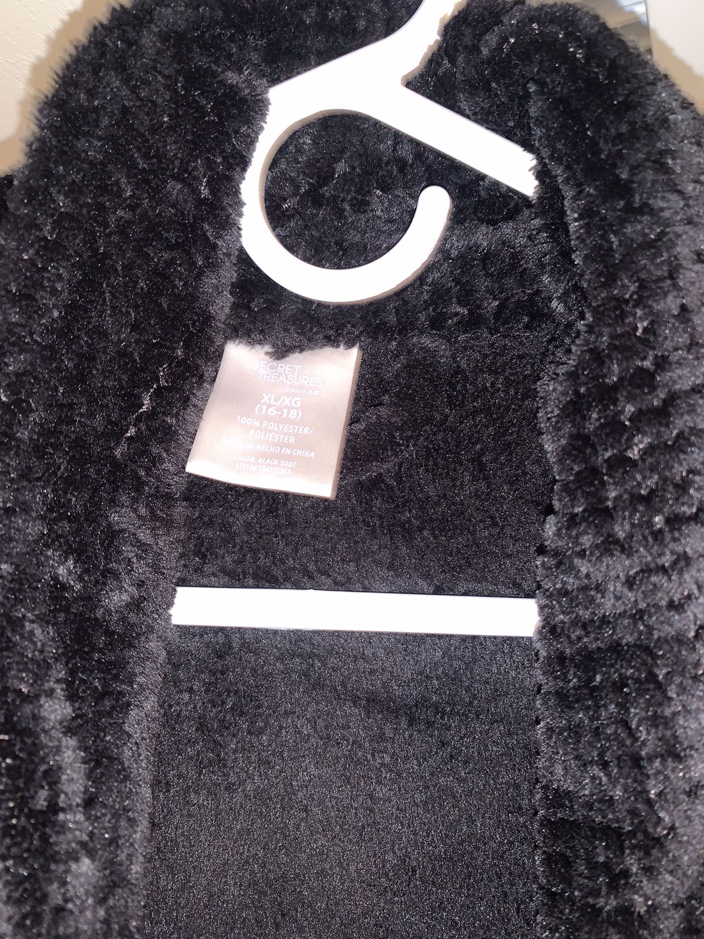 Black Polyester Robe