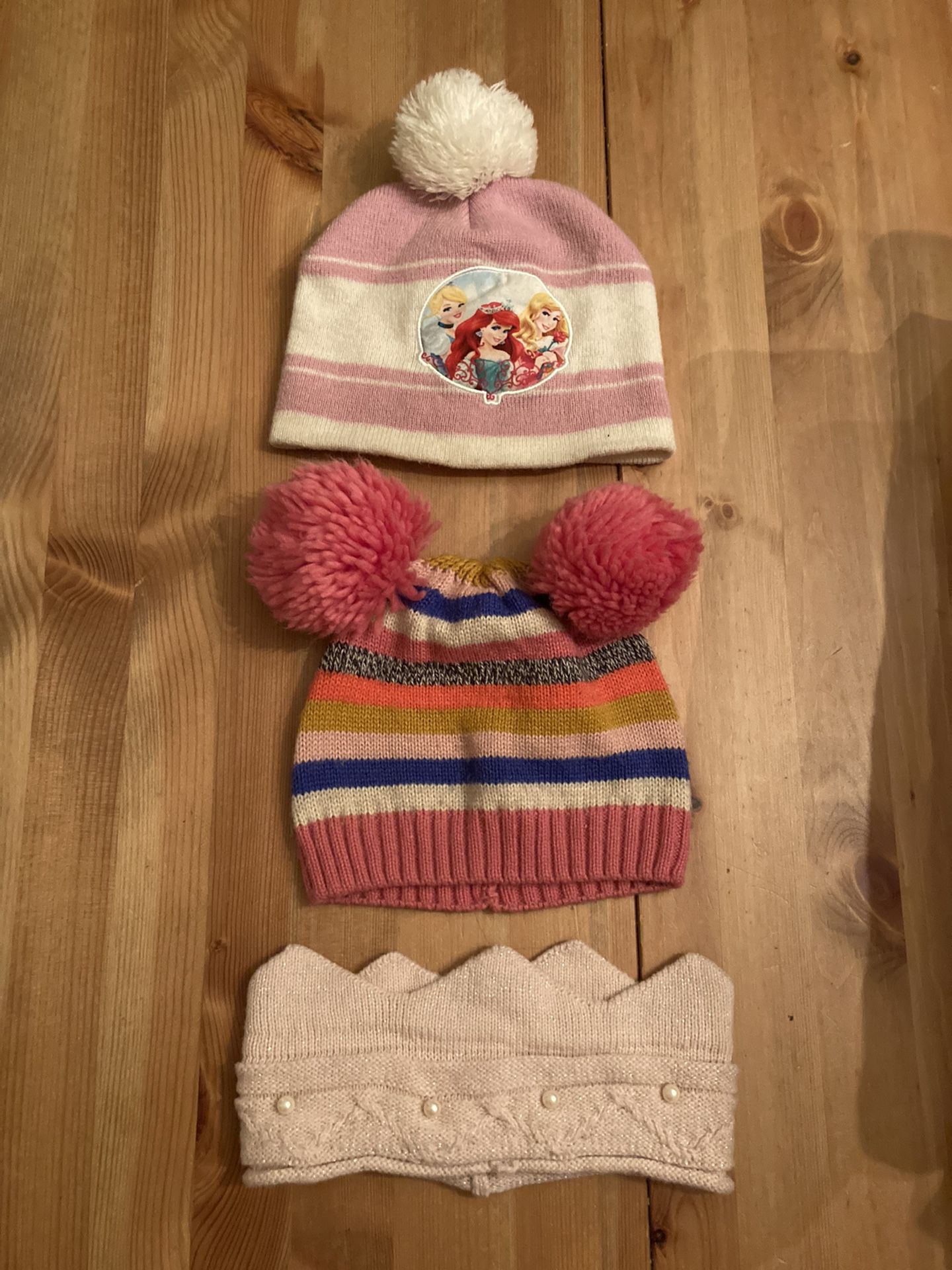 Girls Winter Hats (Disney Princess, Baby Gap)