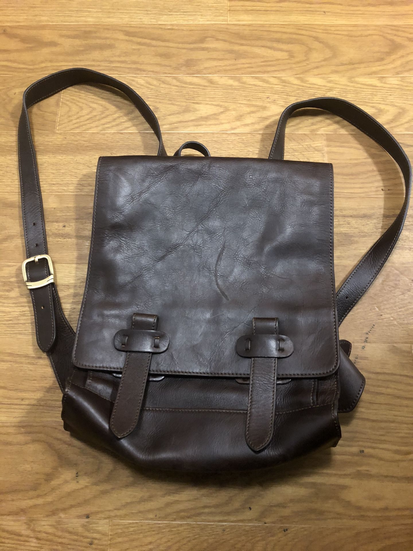 The old angler genuine leather backpack