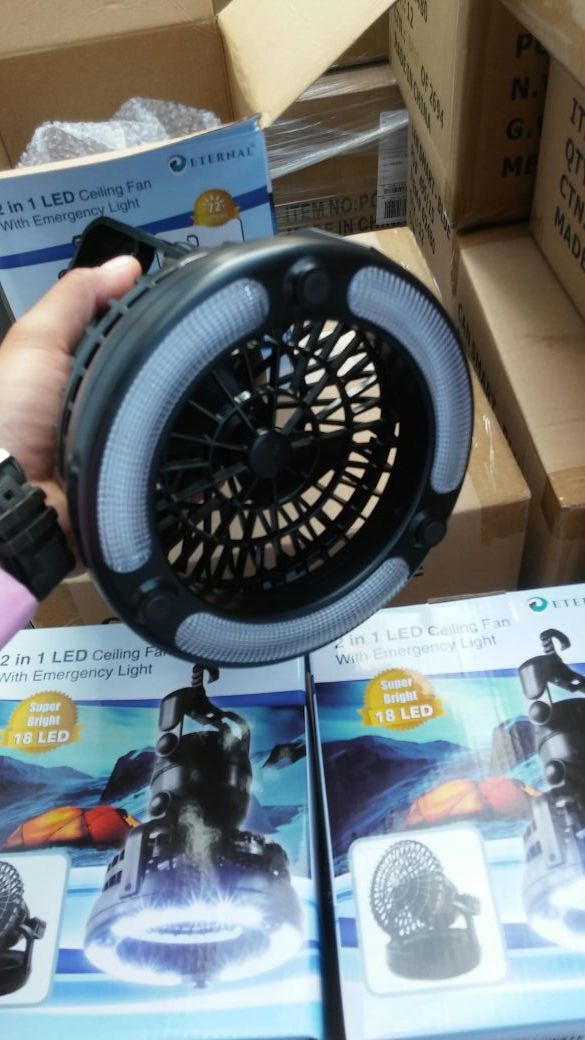 2 in 1 fan with led light