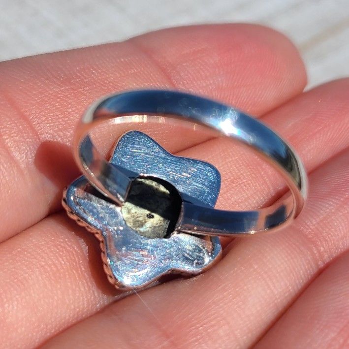Star - Larvikite Black Moonstone - Norway 925 Ring