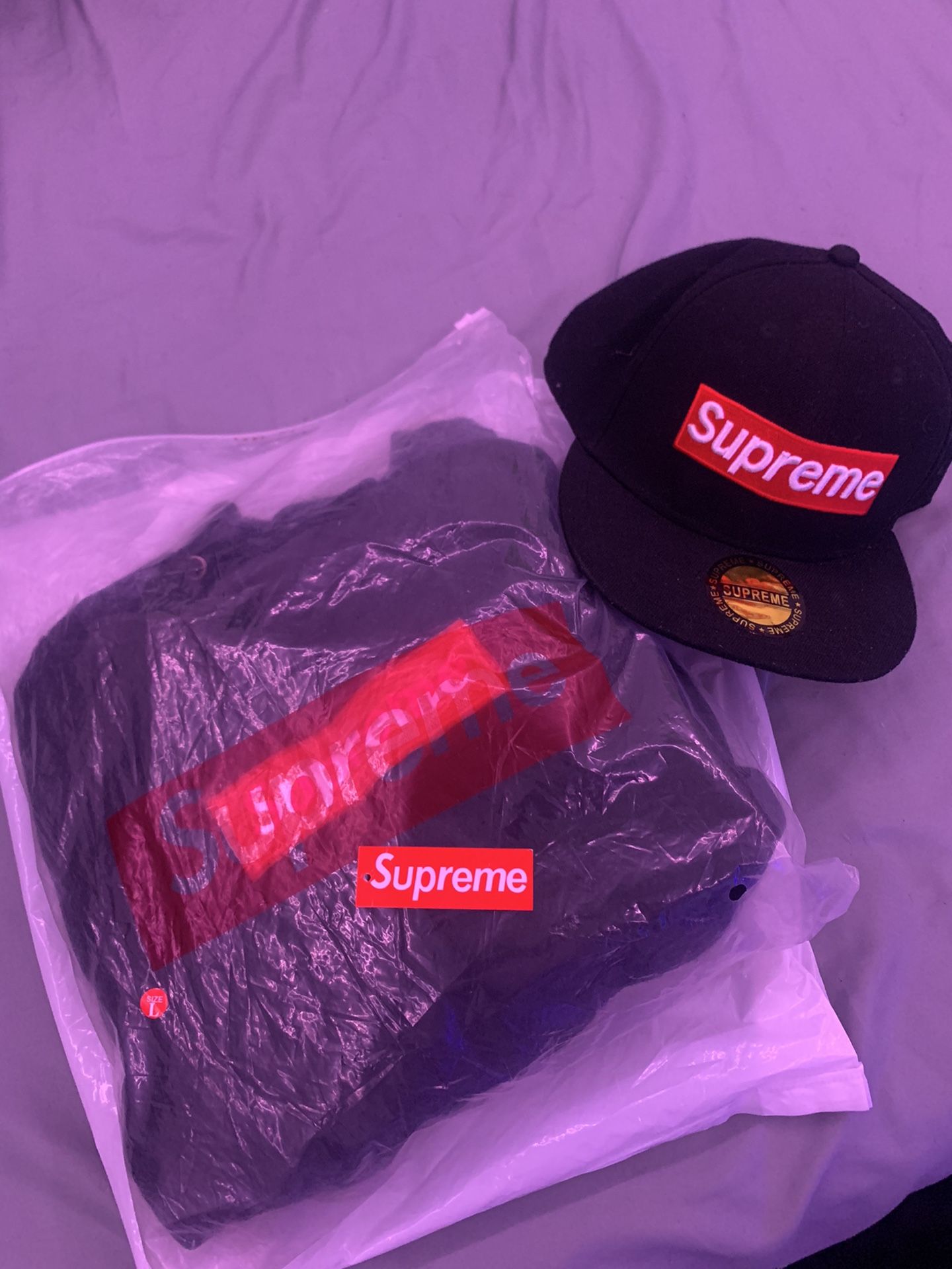 Authentic Supreme Hoodie And Hat