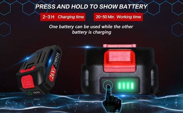 Mini Chainsaw Cordless Electric Chainsaw with 2 Upgraded Battery 2 Chain, 4-Inch Battery Chainsaw Mini Saw for Garden Tree Pruning Br