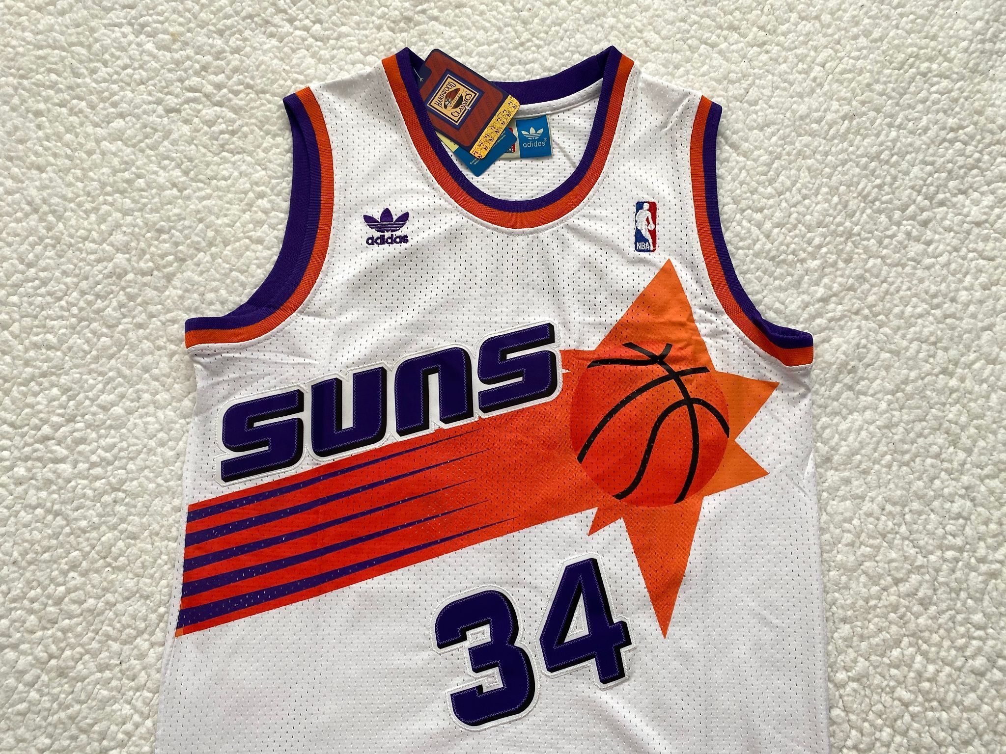 Charles Barkley Phoenix Suns Basketball Jersey - NBA Retro Vintage White Basketball Jersey - Brand New - Menโs - Size L / XL