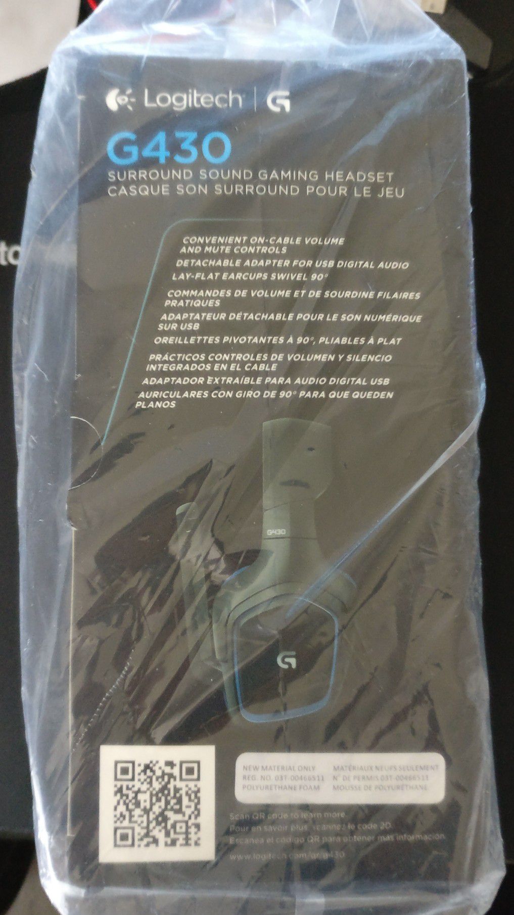 Logitech G430 Gaming Headset. New. Never opened