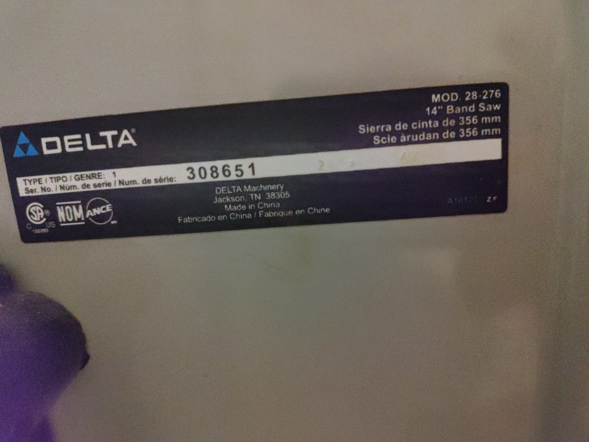 14 In Delta Band Saw