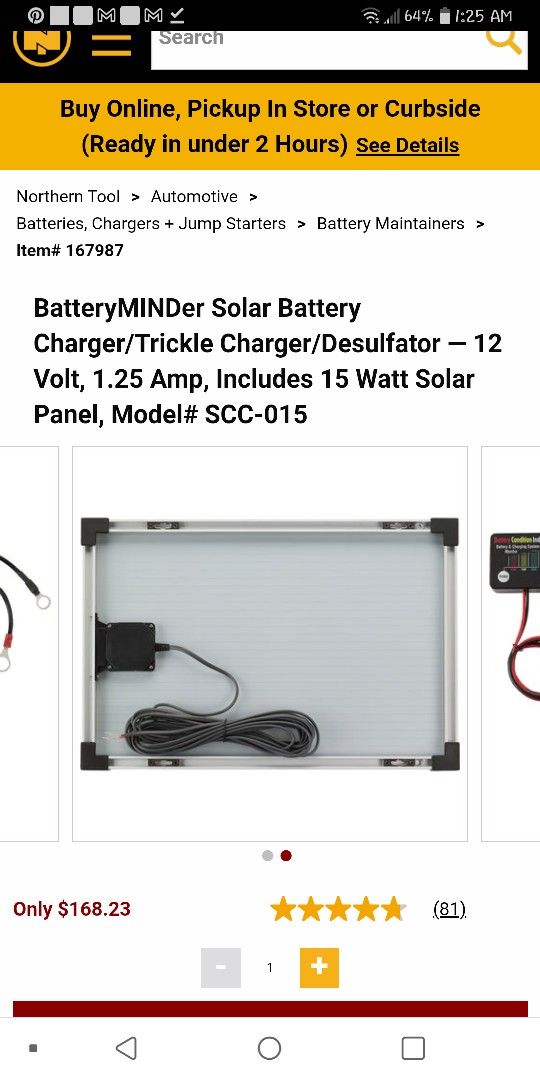Nearly New Solar battery charger