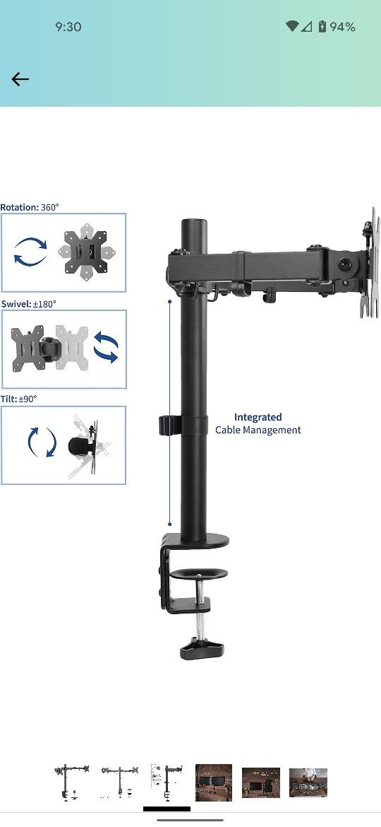 Dual Monitor Desk Mount Stand