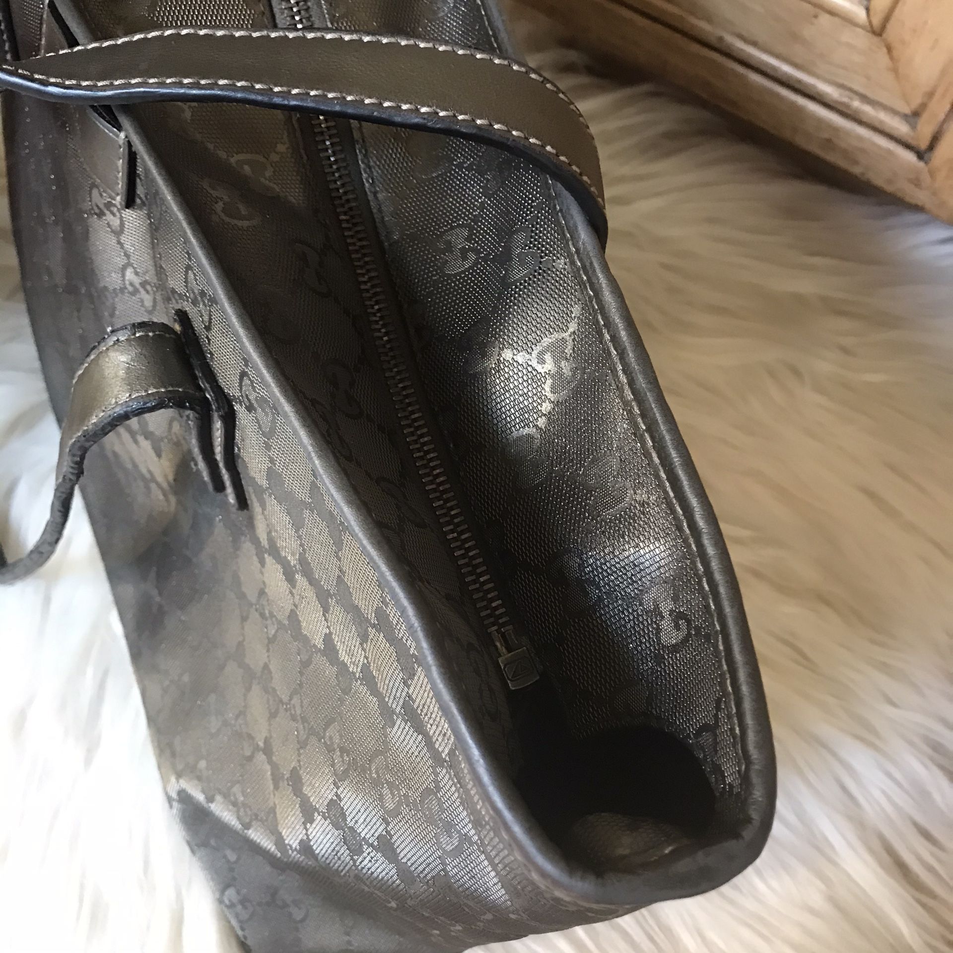 100% GUCCI GG MONOGRAN COATED CANVAS