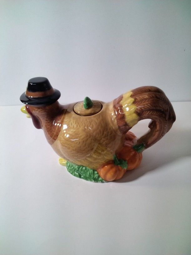 A Very Cute Turkey Tea Pot .