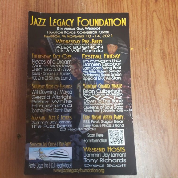 Selling Tickets To The Jazz Legacy Foundation Saturday Shows