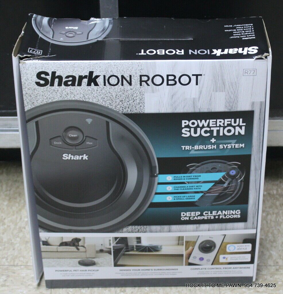 Shark ION Robot Vacuum R77 120min Runtime Wi-Fi BotBoundary NEW