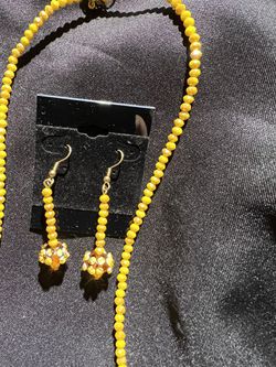 Handmaid Precious Yellow Real Stone Beads  Thumbnail