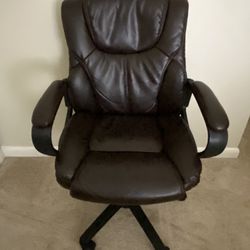 Office Chair (Dark Brown with Wheels) Thumbnail