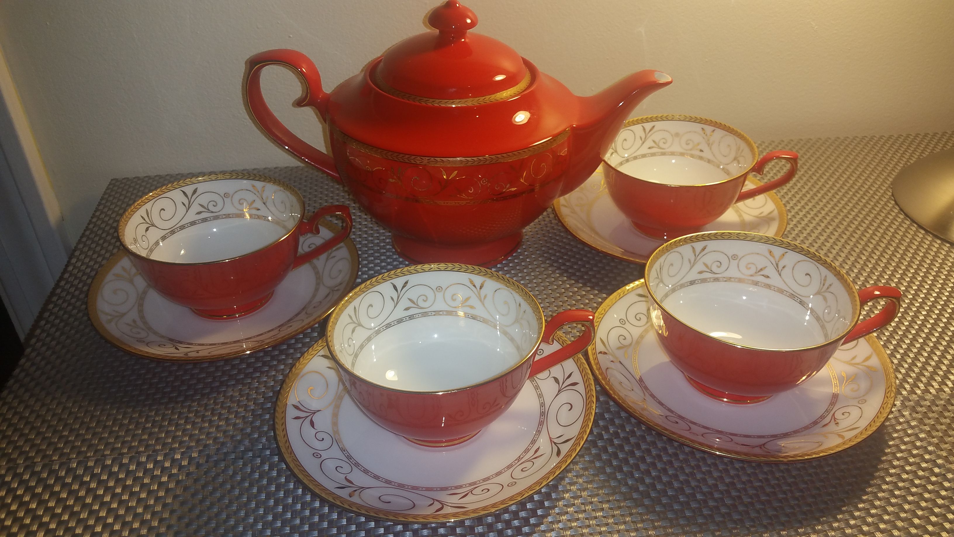 Teavana red golden tea set for Sale in Cambridge, MA OfferUp