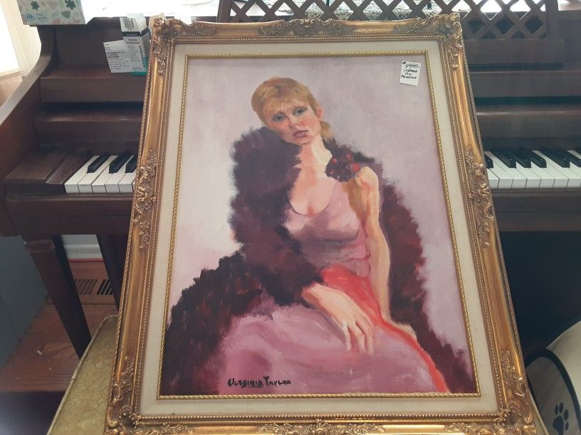 ABSOLUTELY GORGEOUS LOOKING VINTAGE Hand PAINTED oil PAINTING Sign BY ARTIST