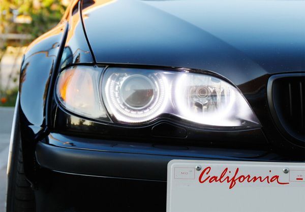 Headlight White CCFL Angel Eye Halo Rings Kit For BMW